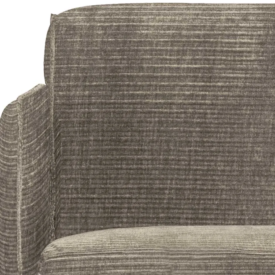 Wohnen Moderner Sessel mit Federkern in Graubraun - Shoh