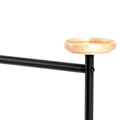 Herren Wohnen Moderner Skandi Herrendiener in Schwarz & Buche - Lucan