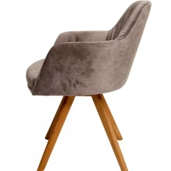 Moderner Tischsessel aus Velours Grau - Faunatia^Wohnen Hot