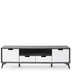 Wohnen Moderner TV Unterschrank in Weiß & Grau - Vadids