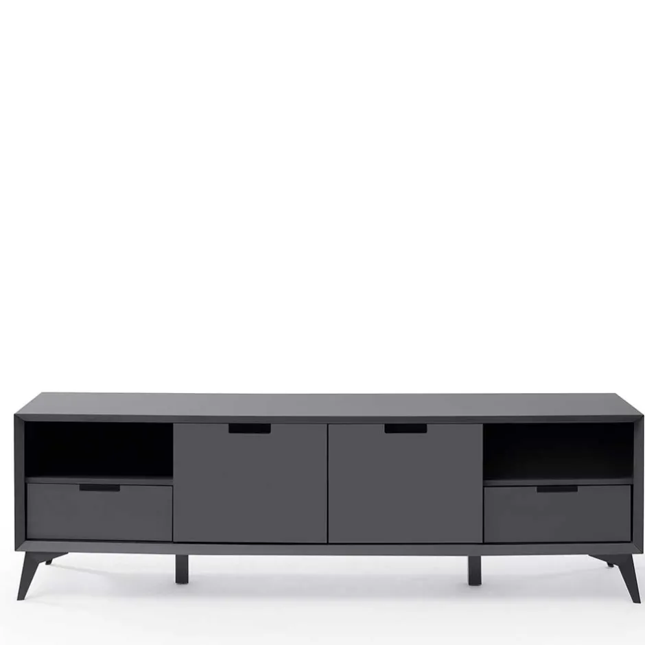 Wohnen Moderner TV Unterschrank in Weiß & Grau - Vadids