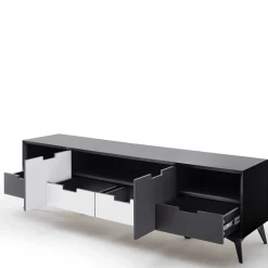 Wohnen Moderner TV Unterschrank in Weiß & Grau - Vadids