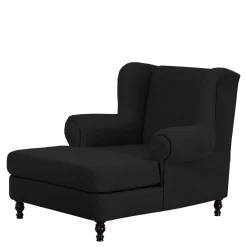 Moderner XXL Ohrensessel in Schwarz - Halolas^Wohnen Discount