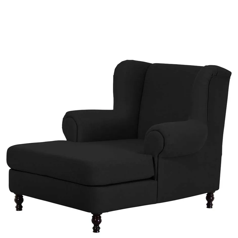 Moderner XXL Ohrensessel in Schwarz - Halolas^Wohnen Discount