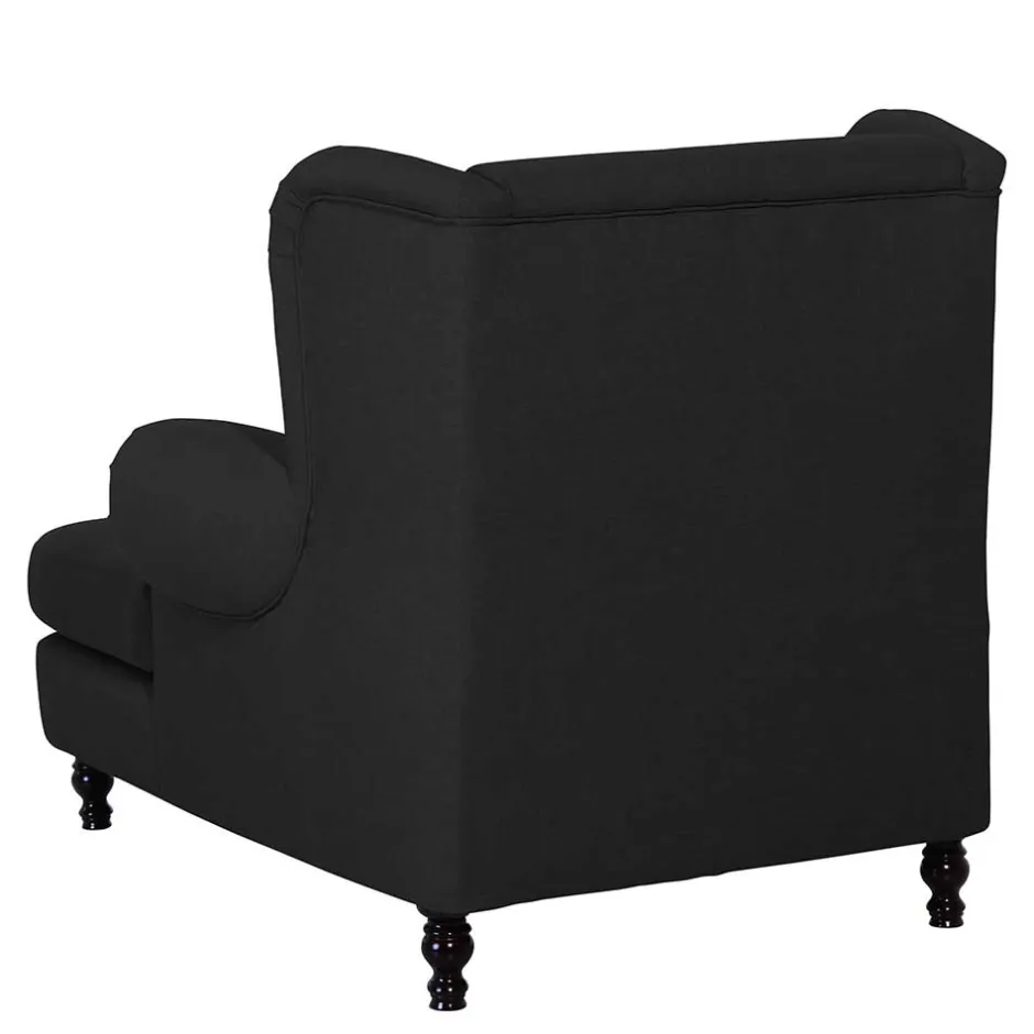 Moderner XXL Ohrensessel in Schwarz - Halolas^Wohnen Discount