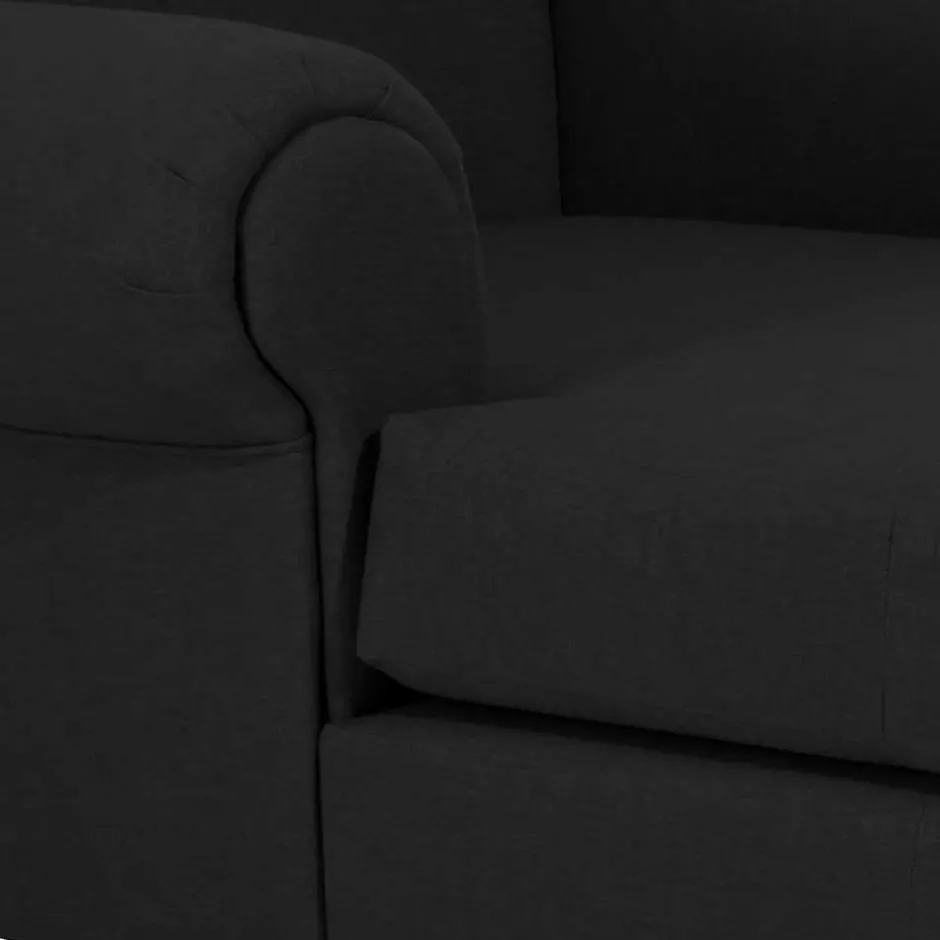 Moderner XXL Ohrensessel in Schwarz - Halolas^Wohnen Discount