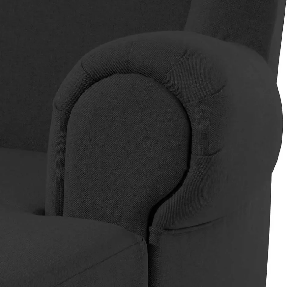 Moderner XXL Ohrensessel in Schwarz - Halolas^Wohnen Discount