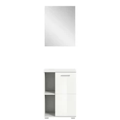 Wohnen Modernes Garderobenmöbel in Weiß - Rugova (zweiteilig)