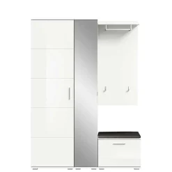 Modernes Garderobenset in Weiß - Rugova I^Wohnen Sale