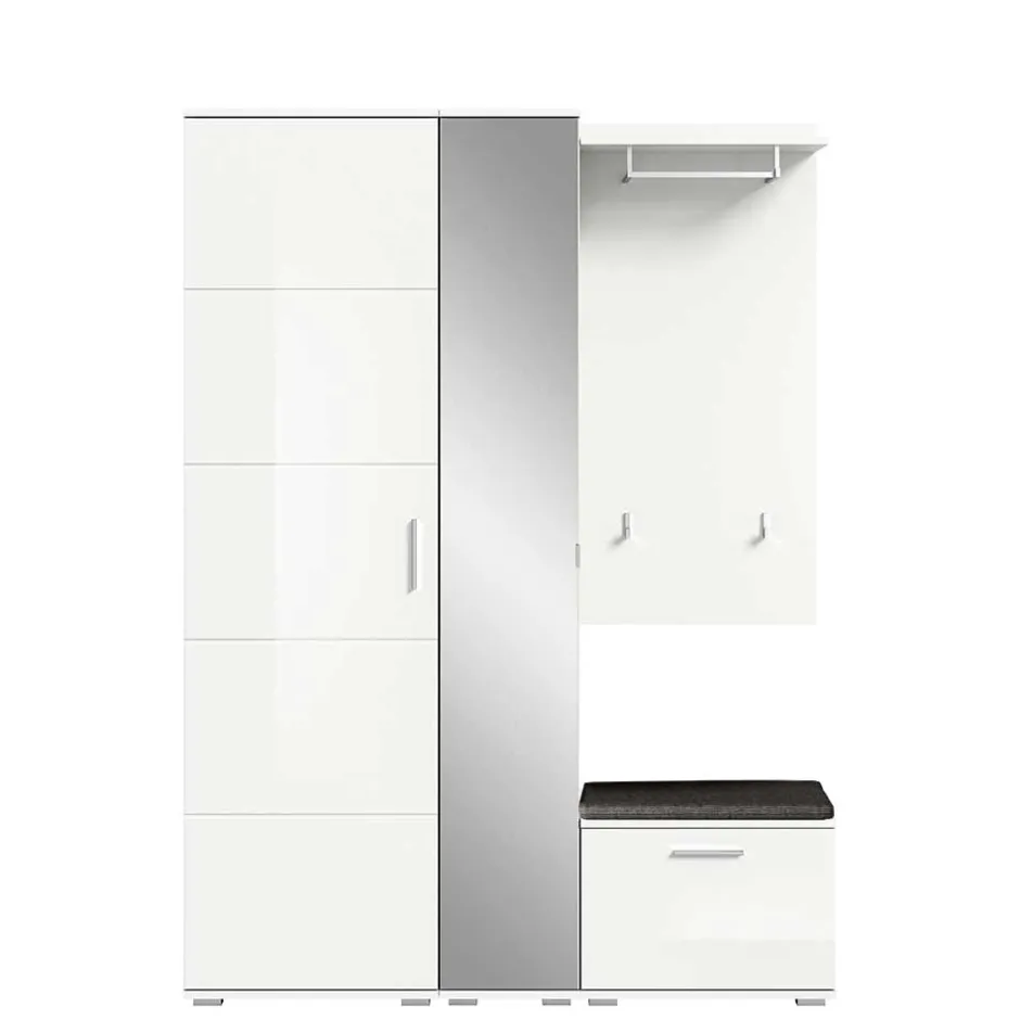 Modernes Garderobenset in Weiß - Rugova I^Wohnen Sale