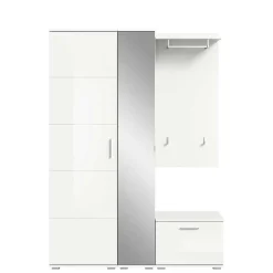 Modernes Garderobenset in Weiß - Rugova I^Wohnen Sale