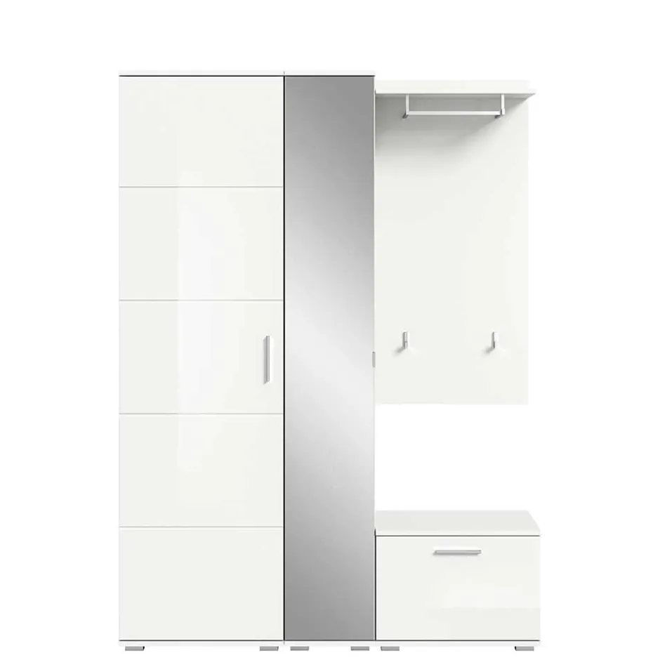 Modernes Garderobenset in Weiß - Rugova I^Wohnen Sale