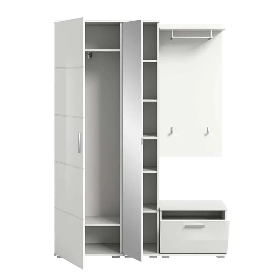 Modernes Garderobenset in Weiß - Rugova I^Wohnen Sale