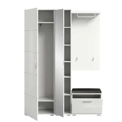 Modernes Garderobenset in Weiß - Rugova I^Wohnen Sale