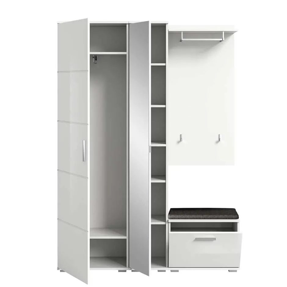 Modernes Garderobenset in Weiß - Rugova I^Wohnen Sale