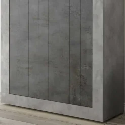 Wohnen Modernes Highboard in Hellgrau & Dunkelgrau - Crespian