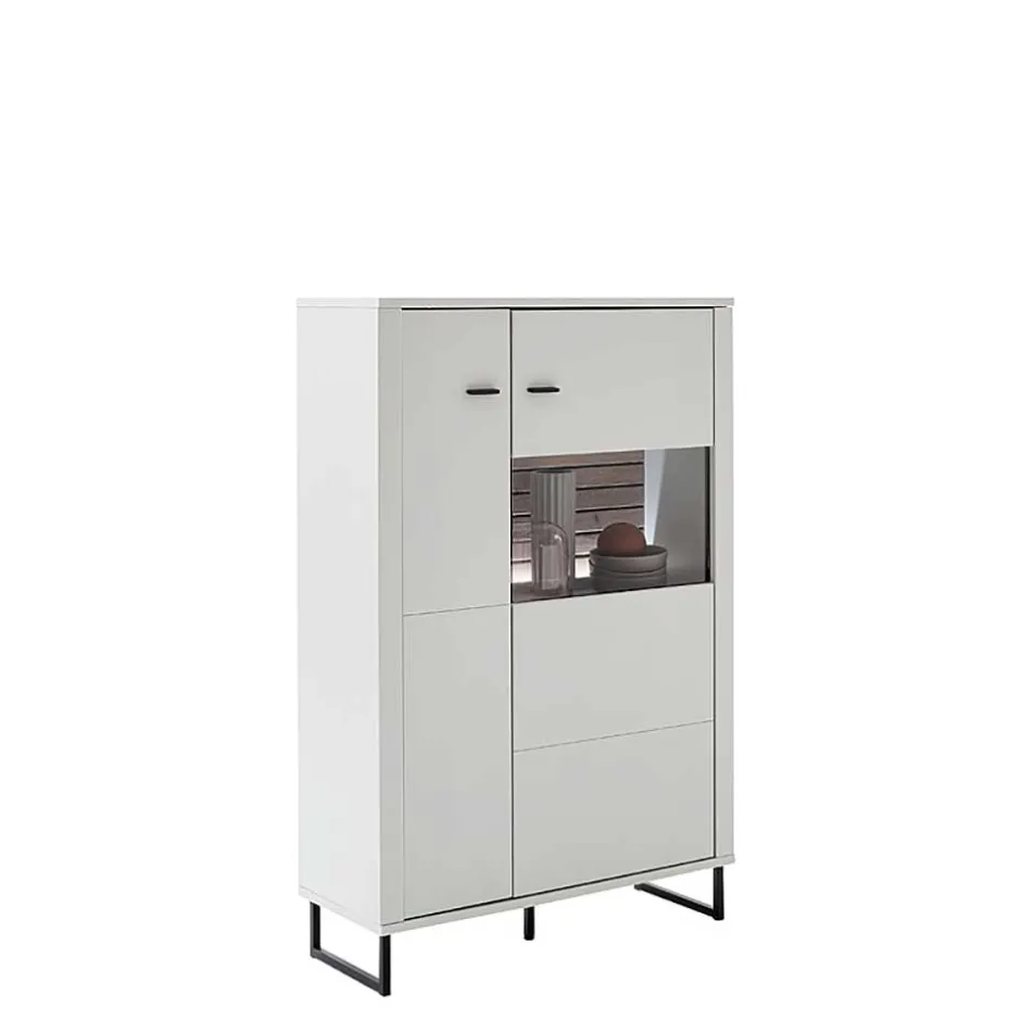 Modernes Highboard mit Glaseinsatz - Varzino^Wohnen New