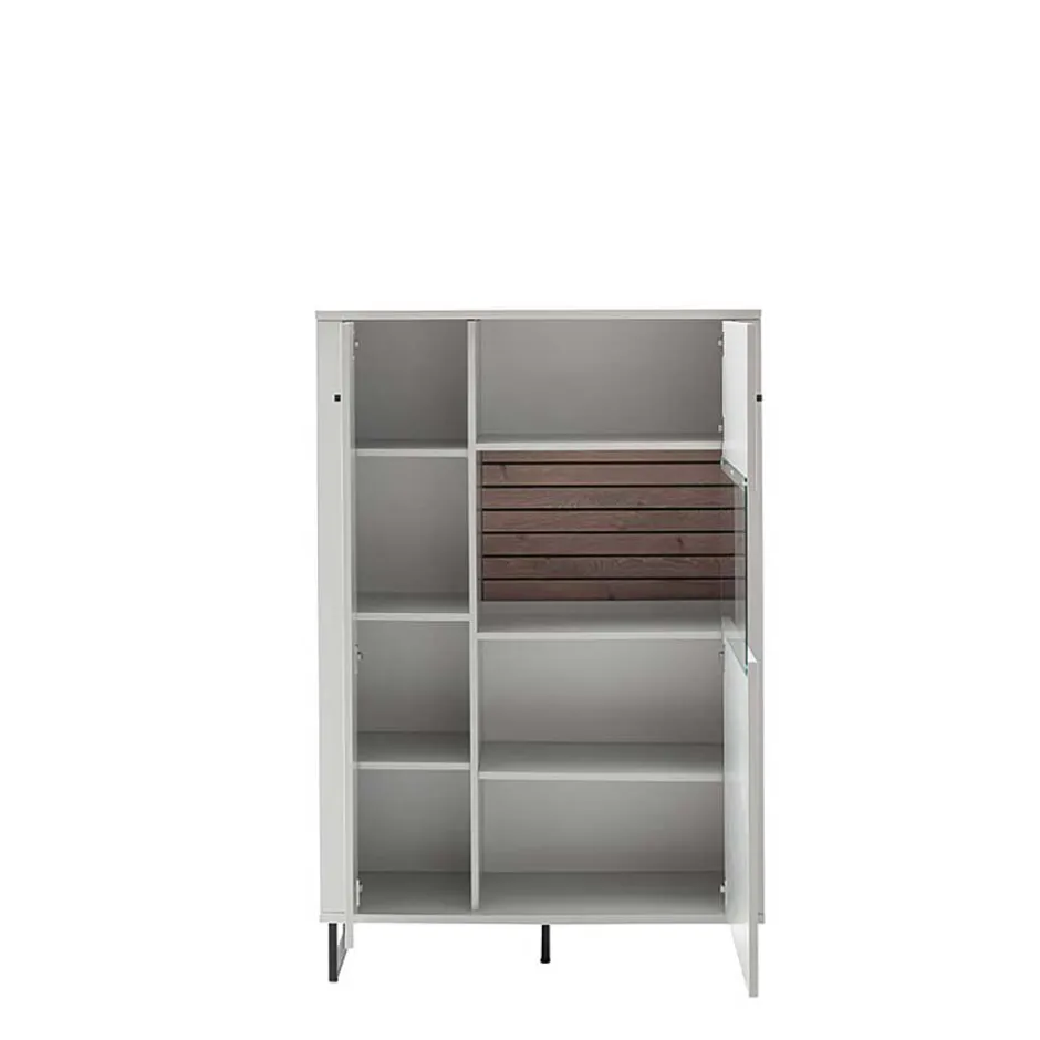 Modernes Highboard mit Glaseinsatz - Varzino^Wohnen New