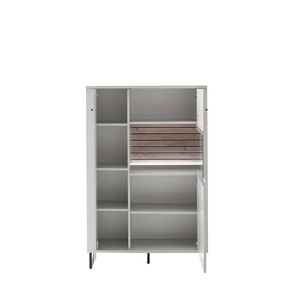Modernes Highboard mit Glaseinsatz - Varzino^Wohnen New