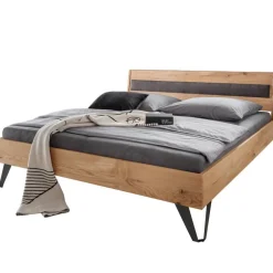 Wohnen Modernes Holzbett in Wildeichefarben - Dizamora