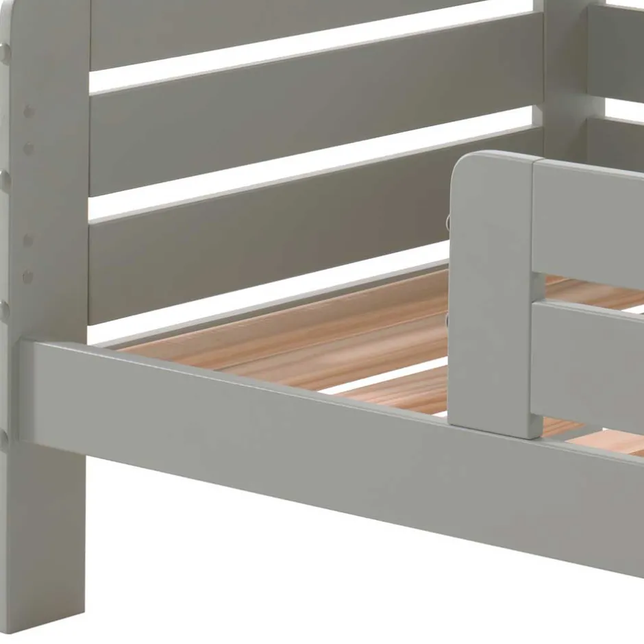Kinder Wohnen Modernes Kinderbett mit Rausfall-Schutz - 140x70 - Naosa