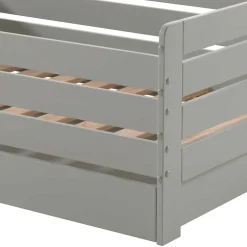 Kinder Wohnen Modernes Kinderbett mit Rausfall-Schutz - 140x70 - Naosa