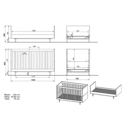 Modernes Kinderzimmer in Grau - Suzanas (dreiteilig)^Wohnen New