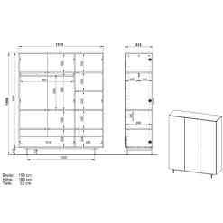 Modernes Kinderzimmer in Grau - Suzanas (dreiteilig)^Wohnen New