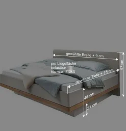 Wohnen Modernes Kunstlederbett in Beige - Crascanu