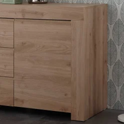 Wohnen Modernes Sideboard in Holznachbildung Eiche - Karika I