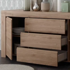 Wohnen Modernes Sideboard in Holznachbildung Eiche - Karika I