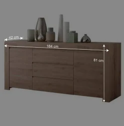 Wohnen Modernes Sideboard in Holznachbildung Eiche - Karika I