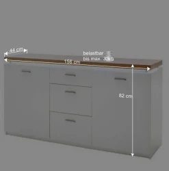 Wohnen Modernes Sideboard mit LED Beleuchtung - Nusenia