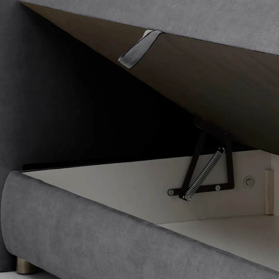 Modernes Stauraum-Boxspringbett in Anthrazit - Zavagossa^Wohnen Outlet