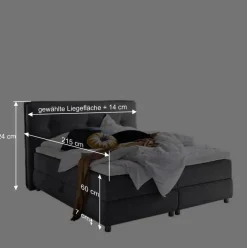Modernes Stauraum-Boxspringbett in Anthrazit - Zavagossa^Wohnen Outlet