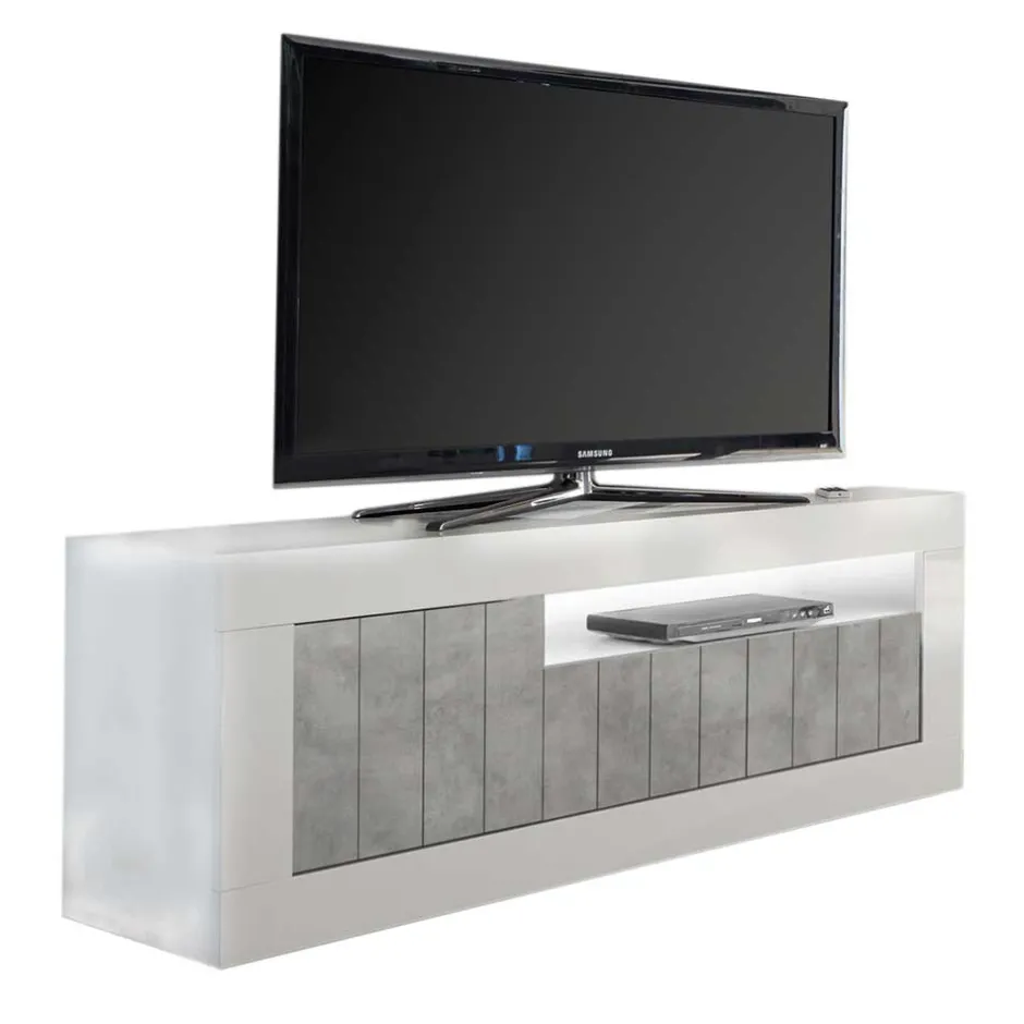Modernes TV Element in Hochglanz Weiß - Niris^Wohnen Online