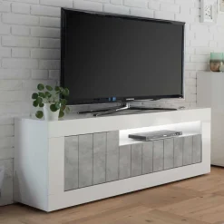 Modernes TV Element in Hochglanz Weiß - Niris^Wohnen Online