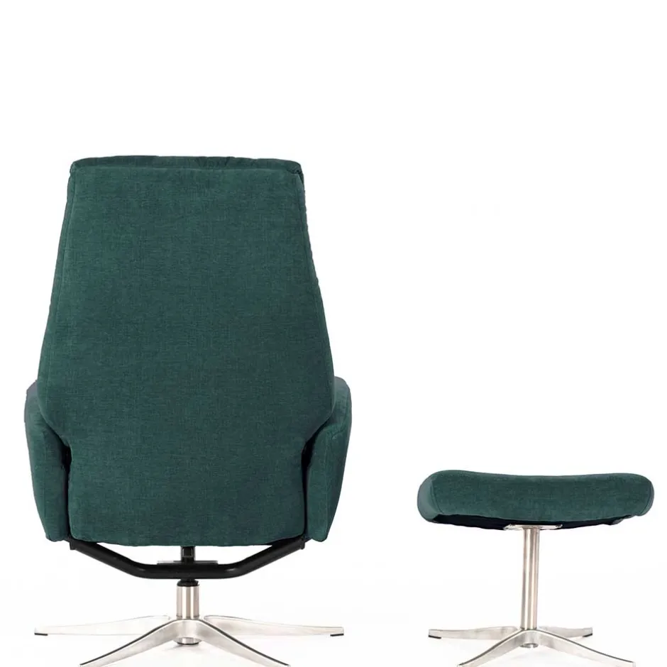 Wohnen Modernes TV Sessel Set mit Fußhocker - Trapani (zweiteilig)