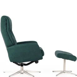 Wohnen Modernes TV Sessel Set mit Fußhocker - Trapani (zweiteilig)