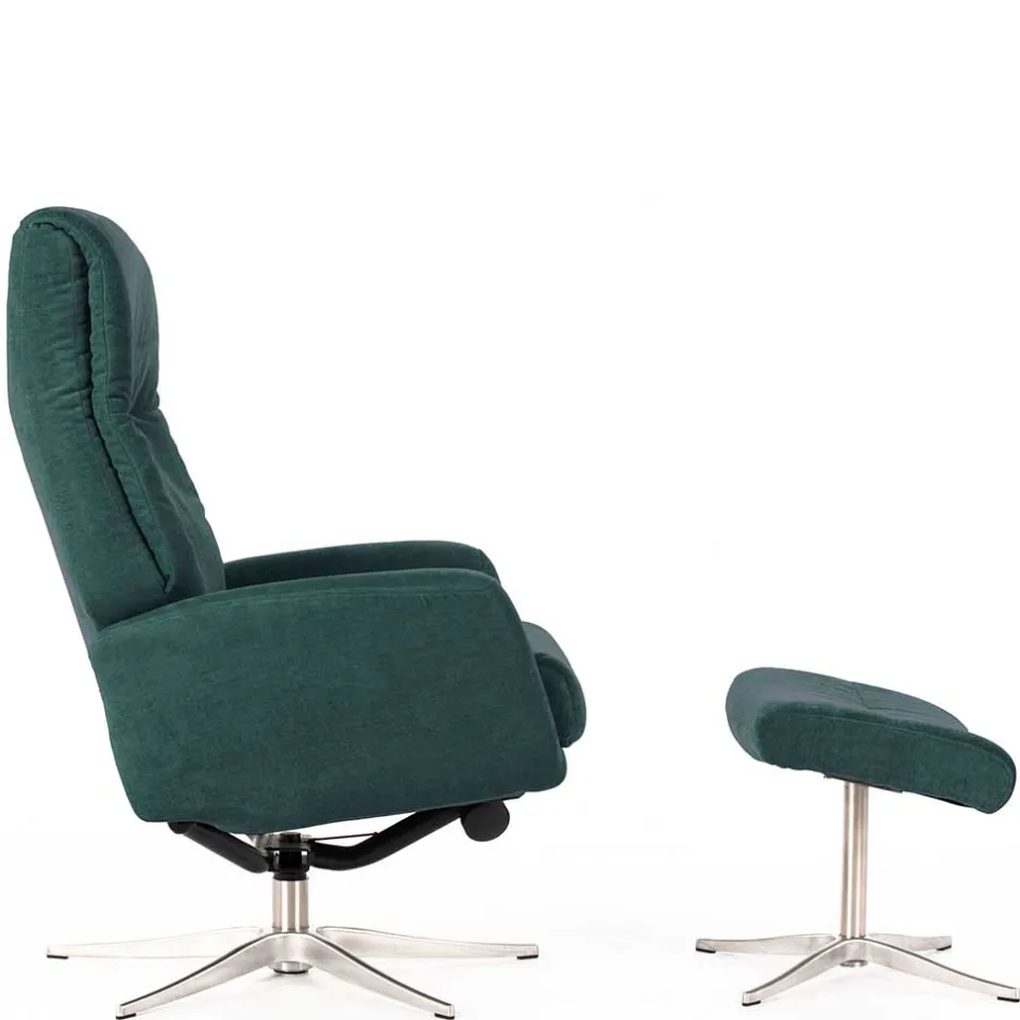 Wohnen Modernes TV Sessel Set mit Fußhocker - Trapani (zweiteilig)