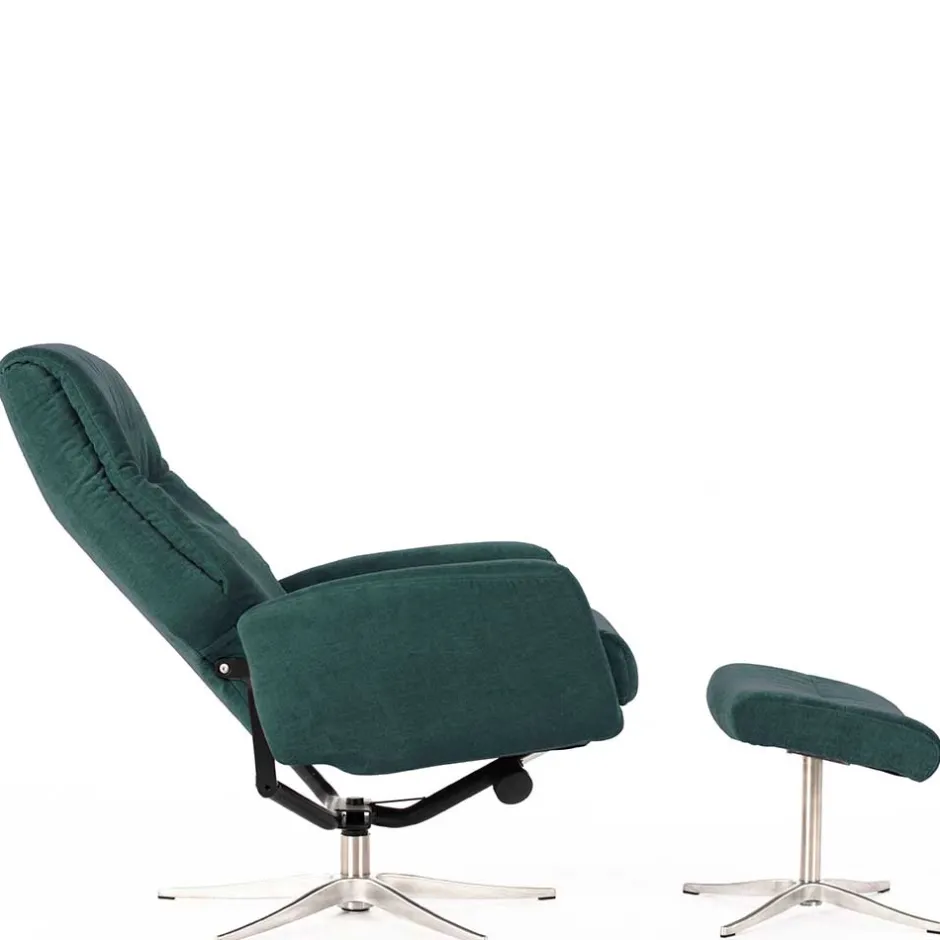 Wohnen Modernes TV Sessel Set mit Fußhocker - Trapani (zweiteilig)