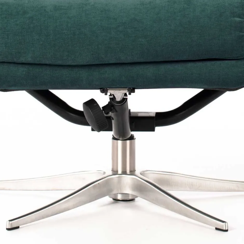 Wohnen Modernes TV Sessel Set mit Fußhocker - Trapani (zweiteilig)