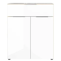 Wohnen Modernes Vertiko in Weiß & Wildeiche - Duclia