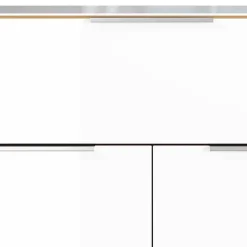 Wohnen Modernes Vertiko in Weiß & Wildeiche - Duclia