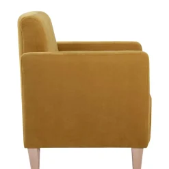 Wohnen Modern-kantiger Sessel in Gelb und Buche - Crasting