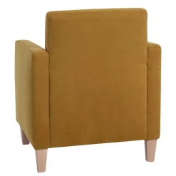 Wohnen Modern-kantiger Sessel in Gelb und Buche - Crasting