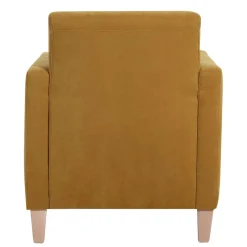 Wohnen Modern-kantiger Sessel in Gelb und Buche - Crasting