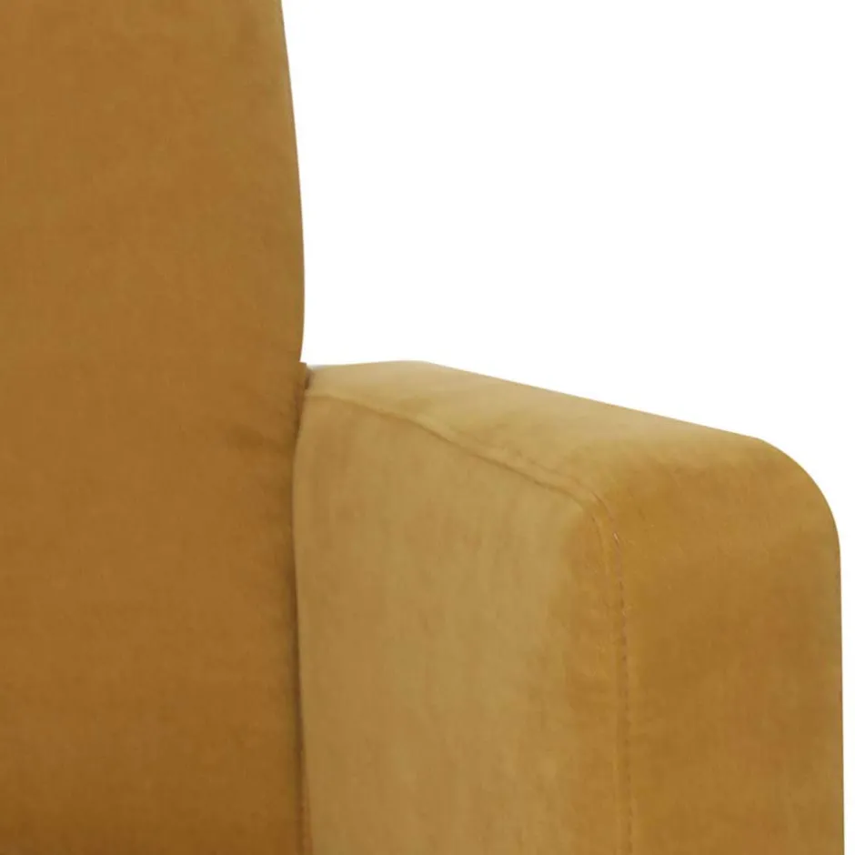 Wohnen Modern-kantiger Sessel in Gelb und Buche - Crasting