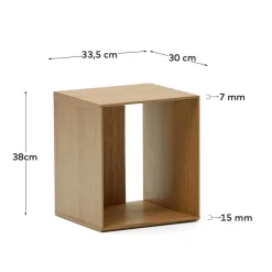 Wohnen Modulares Standregal in Eiche Furnier - Hero (neunteilig)