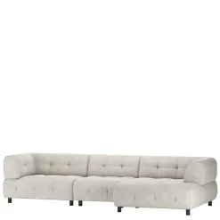 Wohnen Modulcouch Elemente in Hellgrau - Osika (dreiteilig)